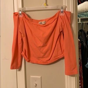 Pink Hollister crop top